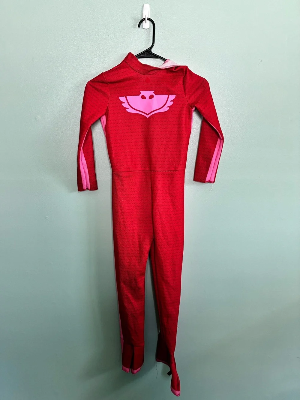 Disney Junior PJ Masks Owlette Halloween Costume Girls Kids Suit Hood Gloves LRG